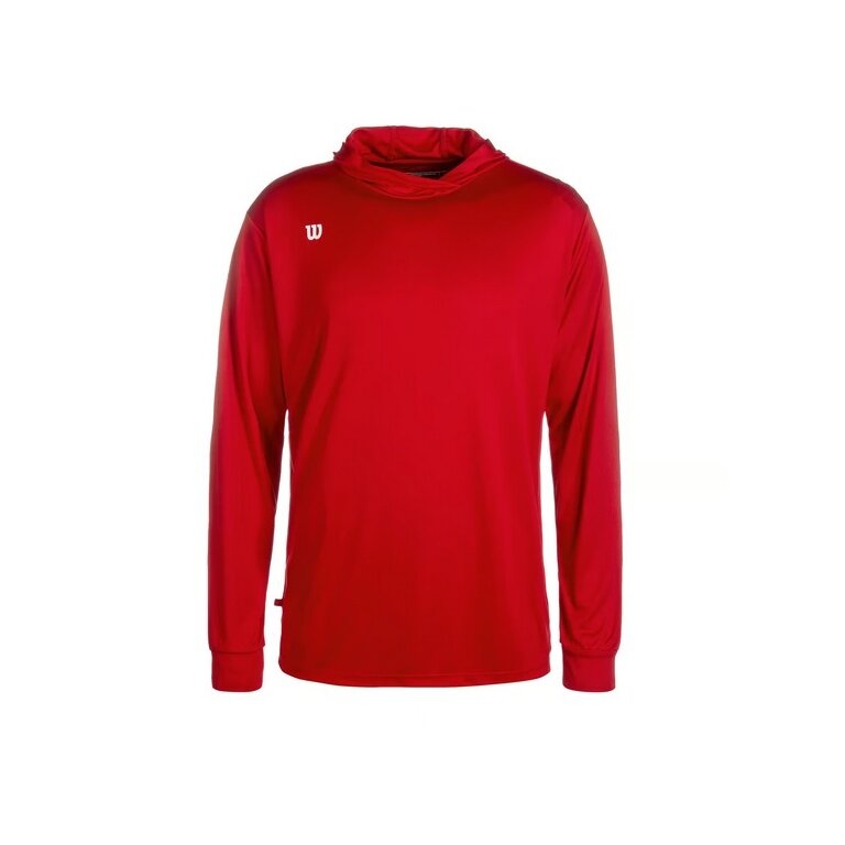Wilson Sports Long Sleeve Shirt Fundamentals Hooded Red Men's