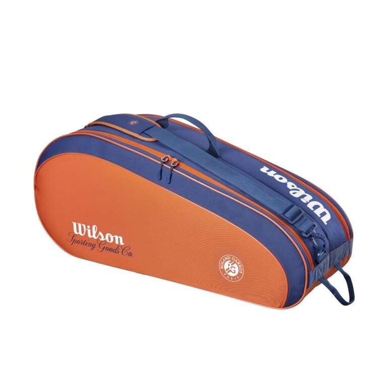 Wilson Tennis Racket Bag Roland Garros Team (Racket Bag, 2 Main Compartments) 2026 navy blue/brown 6-pack