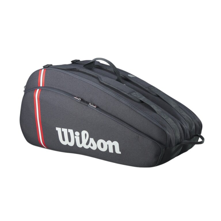 Wilson Racketbag Tour Bag 2025 (Racket bag, 2 main compartments, shoe compartment) black 12-pack