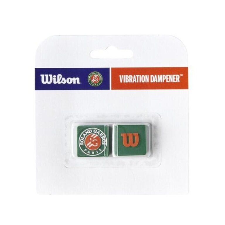 Wilson vibration dampeners Roland Garros dark green/orange - 2 pieces