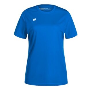 Wilson Sports Shirt Fundamentals Shooting (100% Polyester) Short Sleeve Blue Ladies