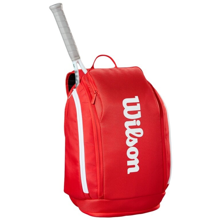 Wilson Tennis Rucksack Super Tour (main compartment, racket compartment) 2025 red