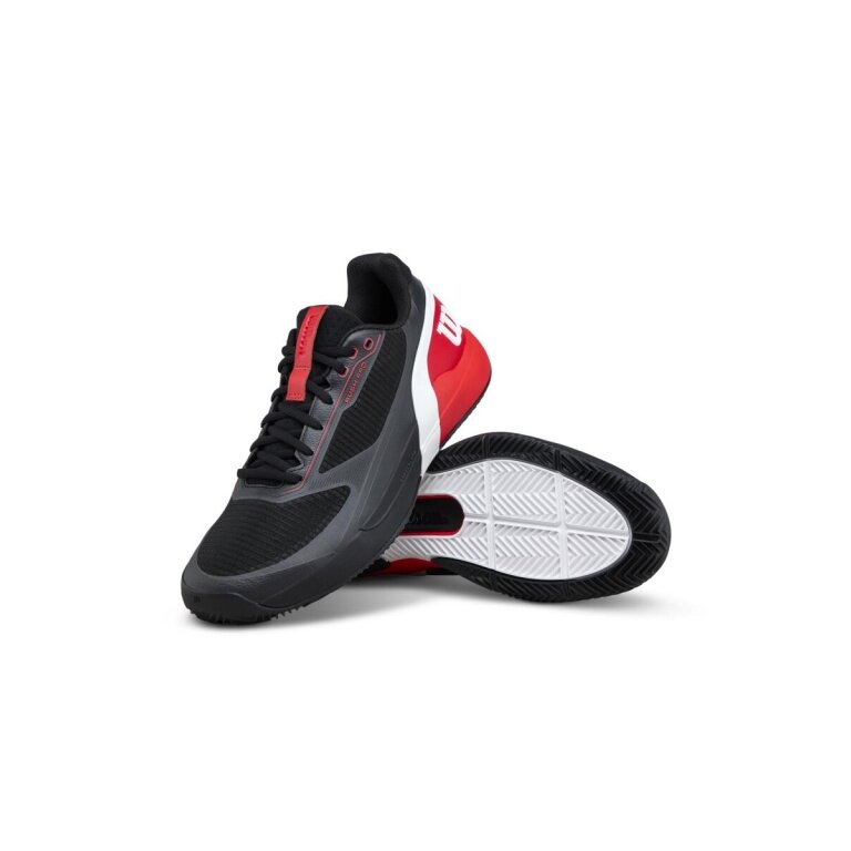 Wilson Tennis Shoes Rush Pro 5.0 Clay/Sand Court Black/Red/White Men's