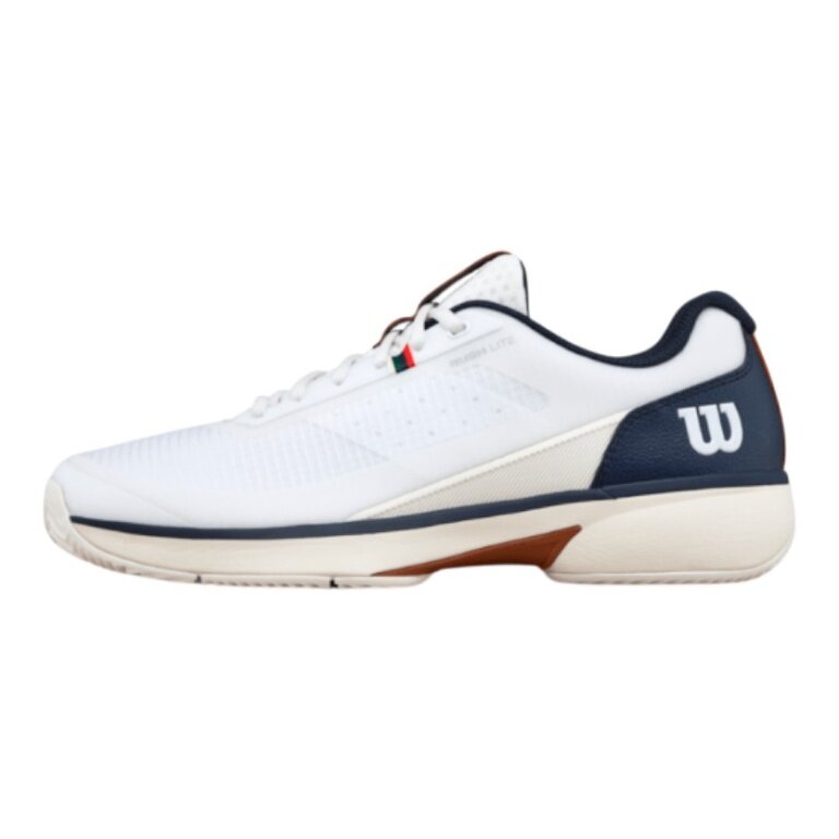 Wilson Tennis Shoes Rush Lite 5.0 Clay/Sand Court White/Navy Blue Men's
