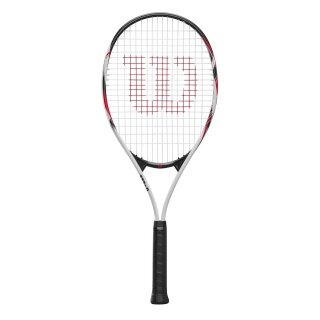 Wilson Tennis Racket Fusion XL 112in/274g/Recreational white/black/red - strung -