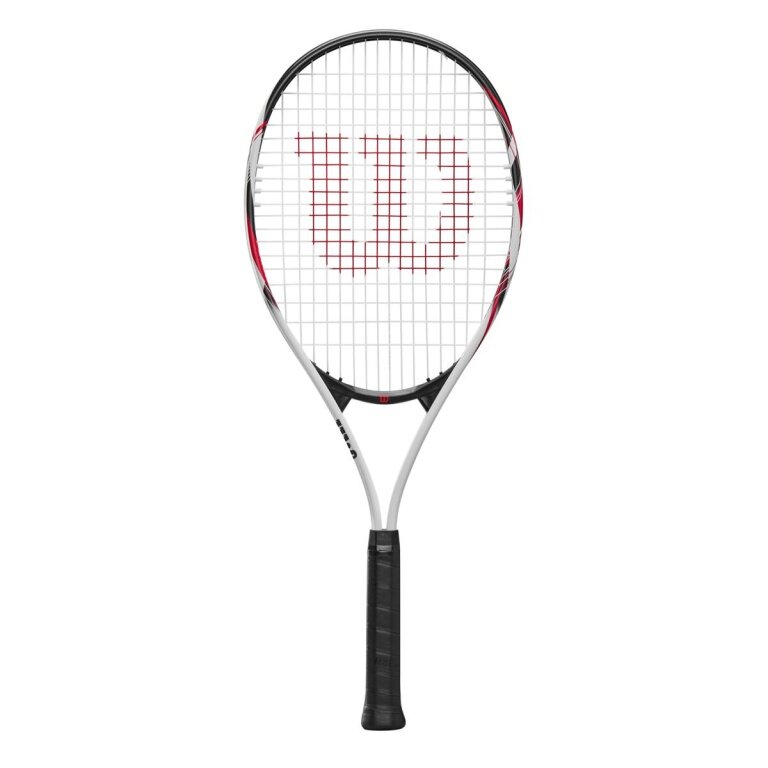 Wilson Tennis Racket Fusion XL 112in/274g/Recreational white/black/red - strung -