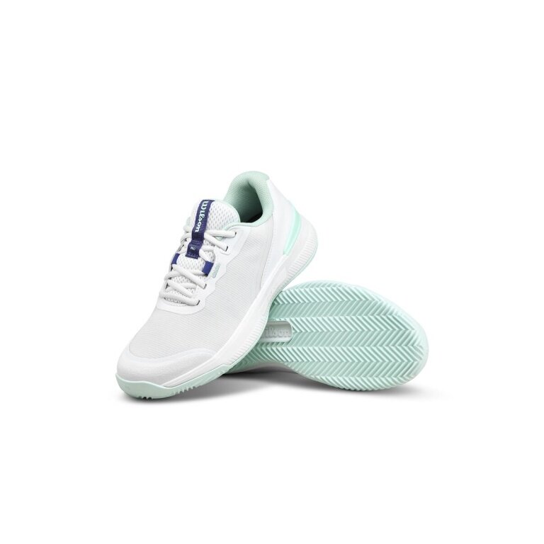 Wilson Tennis Shoes Intrigue Pro Clay/Sand Court 2026 white/mint/blue ladies