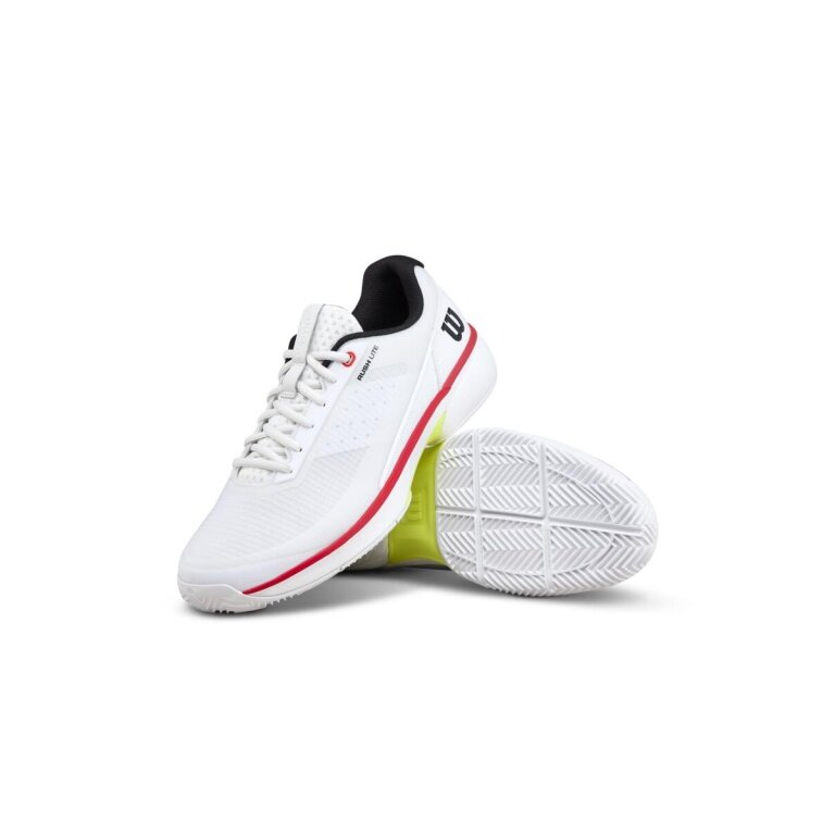 Wilson Rush Lite 5.0 Clay/Sand Court Tennis Shoes white/black/red Men's