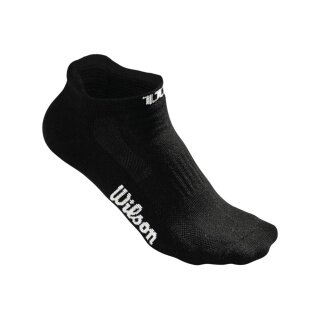 Wilson No Show Tennis Socks Black Ladies - 3 Pairs