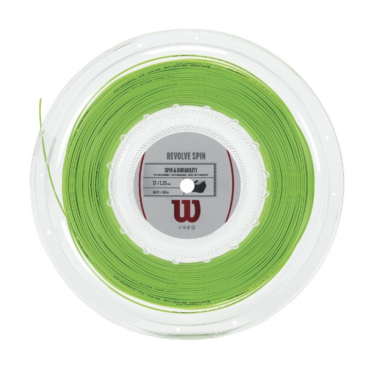 Wilson Tennis String Revolve Spin (Durability+Spin) green 200m roll