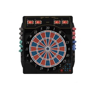 Karella Dartboard Dart Machine CB-50 - Electronic Dartboard for 16 Players, including 12 Darts, 27 Games, 159 Game Variants