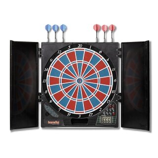 Karella Dartboard Dart Machine CB-25 - Electronic Dartboard for 8 Players, including 6 Darts, 29 Games, 90 Game Variants