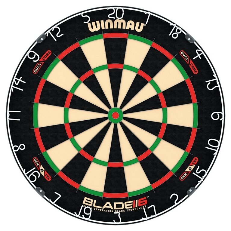 Winmau Dartboard Blade 6 Dual Core (seamless, highly visible playing surface)