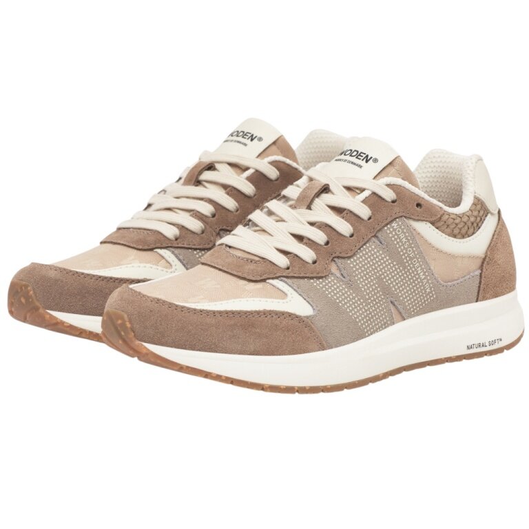 Woden Sneaker Rigmor Heritage (Suede/Textile) coffee brown/cream Ladies