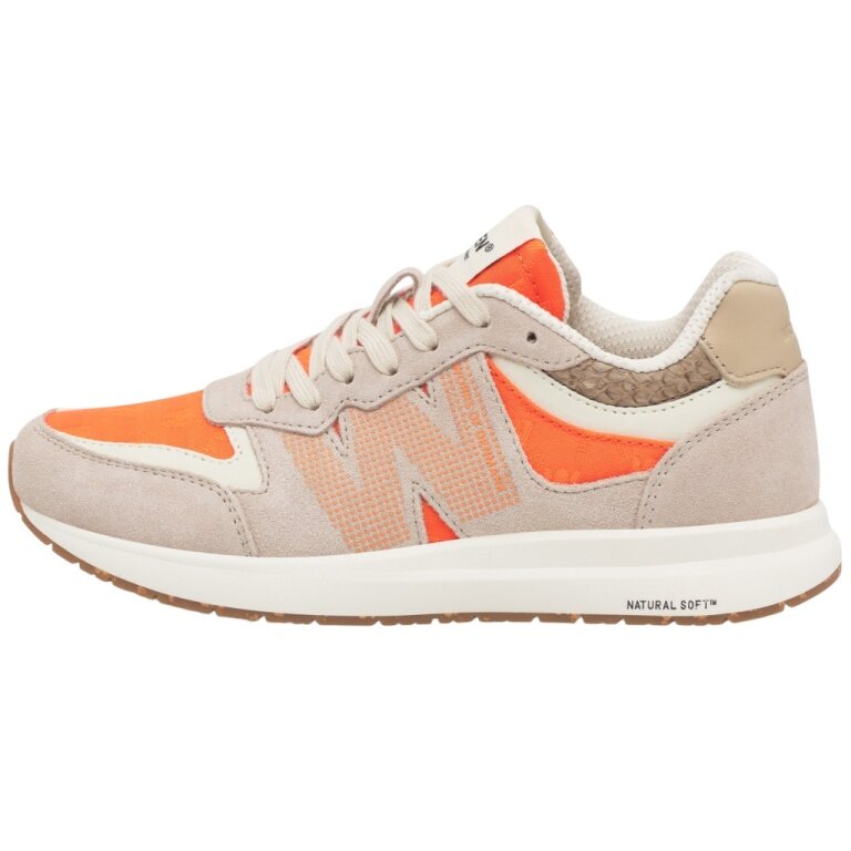 Woden Sneaker Rigmor Heritage (Suede/Textile) grey/white/orange ladies