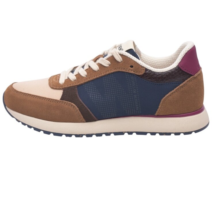 Woden Sneaker Ronja (Leather/Textile) brown/navy blue Ladies