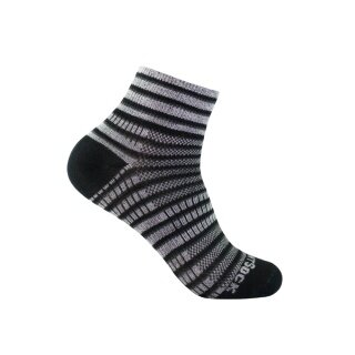 Wrightsock Sports Socks Quarter Coolmesh II (thin, breathable, comfortable) black/white - 1 pair