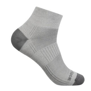 Wrightsock Sports Socks Quarter Coolmesh II (thin, breathable, comfortable) titanium grey - 1 pair