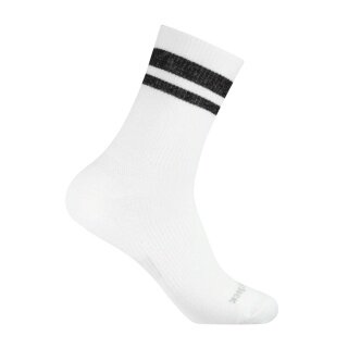 Wrightsock Tennis Sock Crew Stride (calf-high, medium thickness, anti-blister sock) white/black - 1 pair