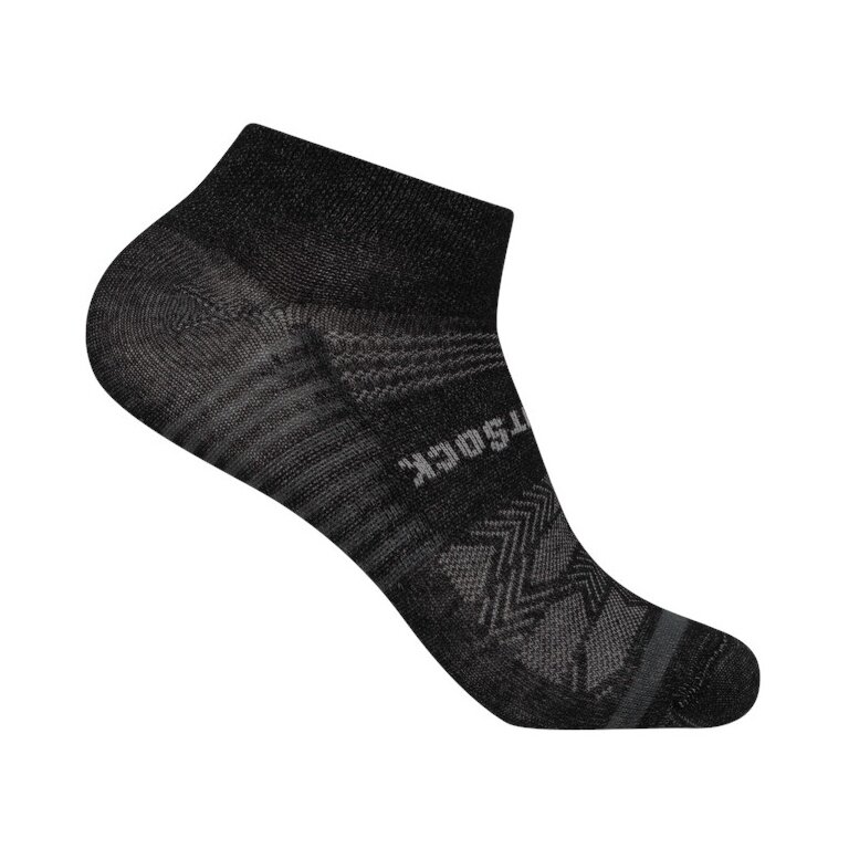 Wrightsock Sports Socks Sneaker Coolmesh II (thin, breathable, comfortable) black/grey - 1 pair