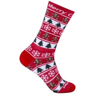 Wrightsock Everyday Hiking Sock Crew Eco Explore Motiv Sock (Christmas, Anti-Blister Sock) red - 1 pair