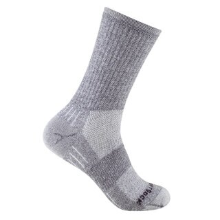 Wrightsock Wander Sock Crew Escape (extra terry cushioning, medium thickness) light grey - 1 pair