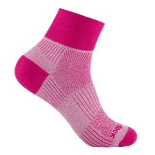 Wrightsock Sports Socks Quarter Coolmesh II (thin, breathable, comfortable) pink ladies - 1 pair