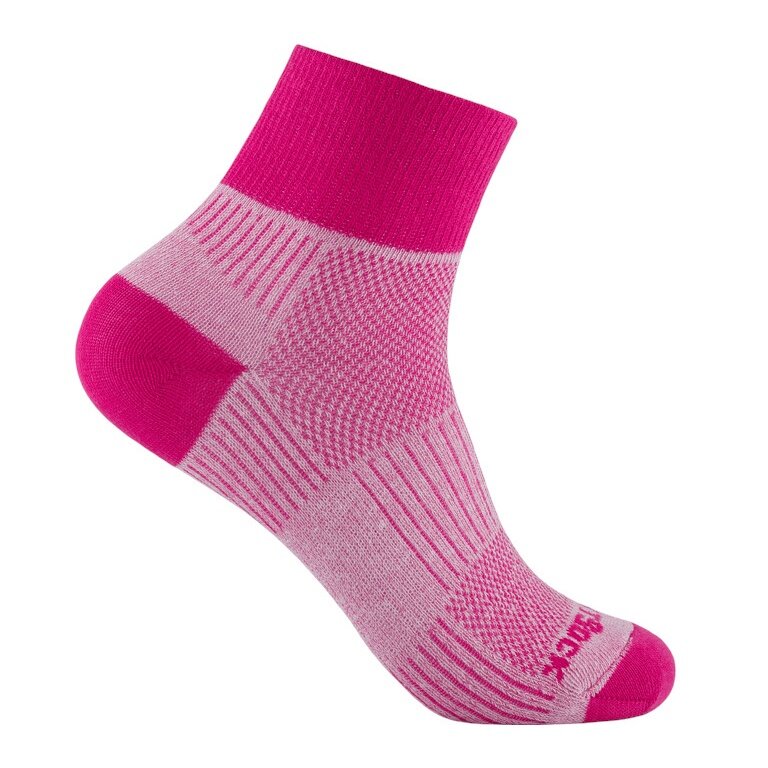 Wrightsock Sports Socks Quarter Coolmesh II (thin, breathable, comfortable) pink ladies - 1 pair