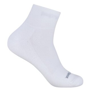 Wrightsock Sports Socks Quarter Endurance (ankle-high, anti-blister sock) white - 1 pair