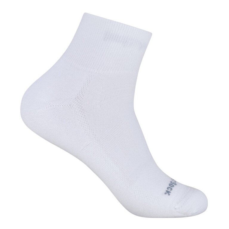 Wrightsock Sports Socks Quarter Endurance (ankle-high, anti-blister sock) white - 1 pair