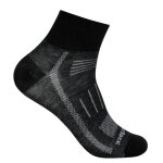 Wrightsock Sports Socks Quarter Endurance (ankle-high, anti-blister sock) black/grey - 1 pair