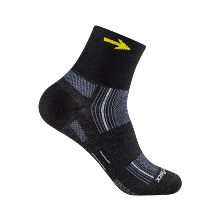 Wrightsock Sportsock Quarter Stride (ankle-high, medium thickness, anti-blister sock) black/pilgrim arrow - 1 pair