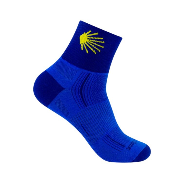 Wrightsock Sportsock Quarter Stride (ankle-high, medium thickness, anti-blister sock) blue/Way of St. James - 1 pair