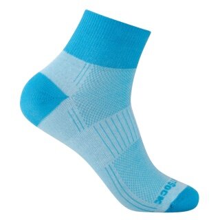 Wrightsock Sports Socks Quarter Coolmesh II (thin, breathable, comfortable) scuba blue - 1 pair