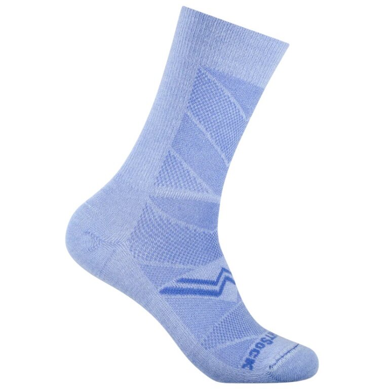 Wrightsock Sports Socks Crew Coolmesh II (thin, breathable, comfortable) light blue - 1 pair