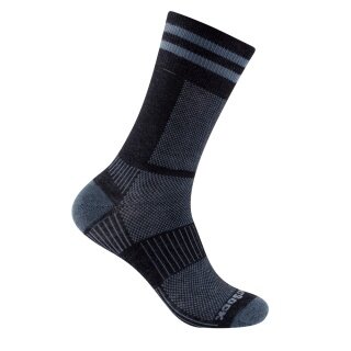 Wrightsock Sports Socks Crew Coolmesh II (thin, breathable, comfortable) black/grey - 1 pair