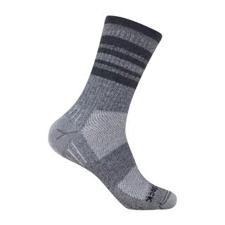 Wrightsock Wander Sock Crew Escape (extra terry cushioning, medium thickness) ash grey - 1 pair