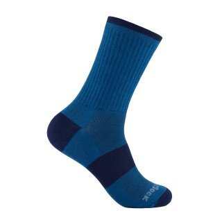 Wrightsock Wander Sock Crew Escape (extra terry cushioning, medium thickness) azure blue - 1 pair