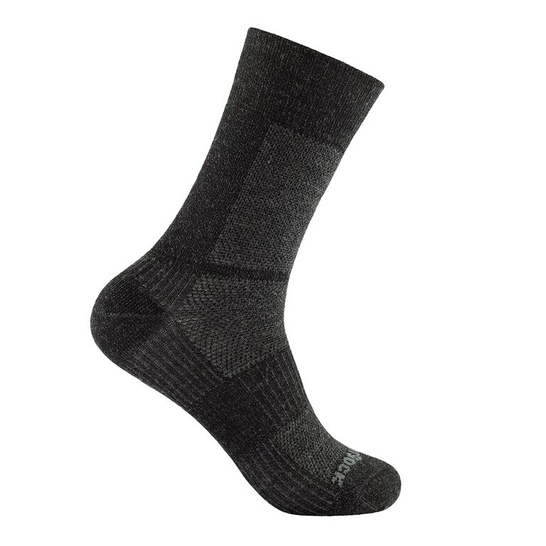 Wrightsock Hiking Sock Crew Merino Coolmesh II (thin, merino wool) grey/black - 1 Pair