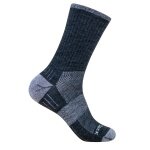 Wrightsock Wander Sock Crew Merino Escape (extra terry cushioning, medium thickness) grey/smoke blue - 1 pair