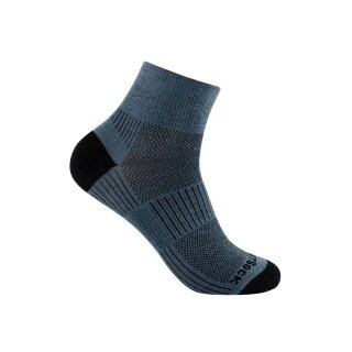 Wrightsock Sports Socks Quarter Coolmesh II (thin, breathable, comfortable) grey - 1 pair