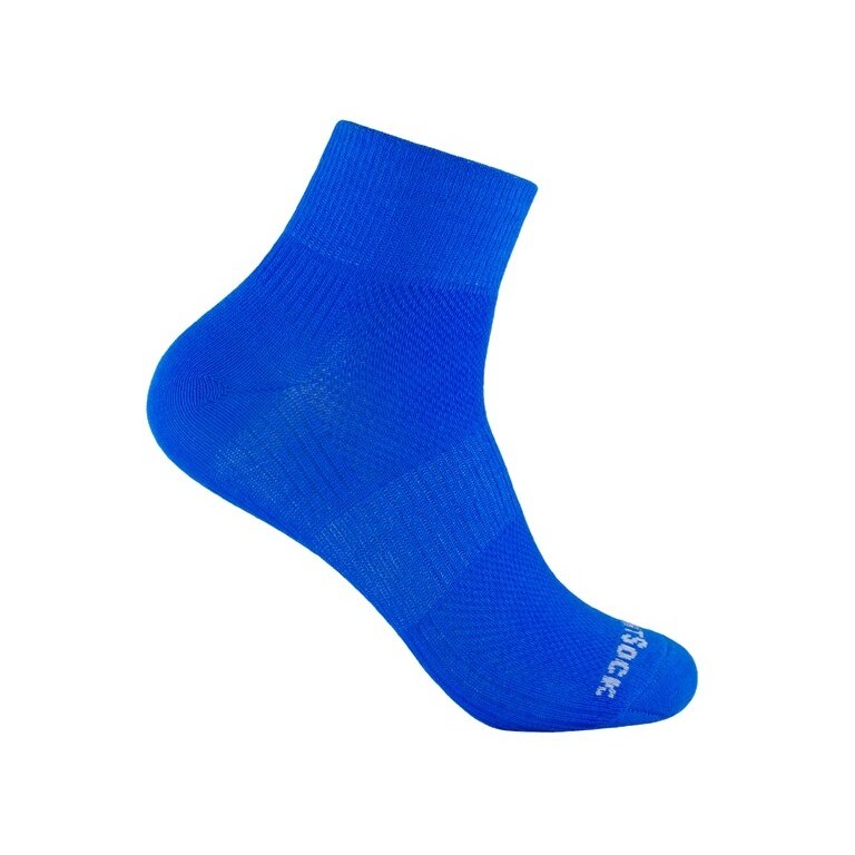 Wrightsock Sportsocks Quarter Coolmesh II (thin, breathable, comfortable) blue - 1 pair
