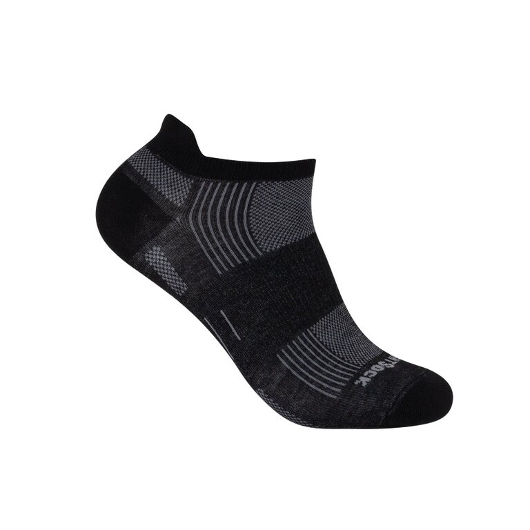 Wrightsock Running Sock Sneaker Coolmesh II Run Tab (thin, padded) black - 1 Pair