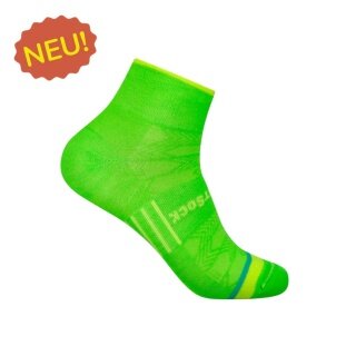 Wrightsock Sports Socks Quarter Coolmesh II (thin, breathable, comfortable) lime - 1 pair