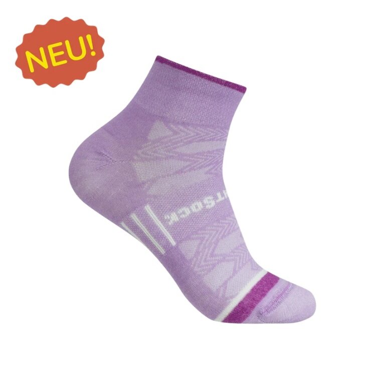 Wrightsock Sports Socks Quarter Coolmesh II (thin, breathable, comfortable) pale lilac - 1 pair
