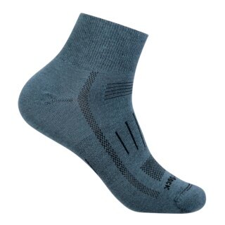 Wrightsock Sports Socks Quarter Endurance (ankle-high, anti-blister sock) grey - 1 pair