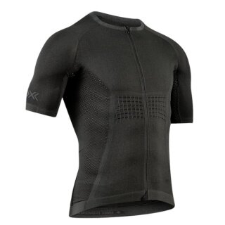 X-Bionic Bicycle Shirt Xceed Ride Jersey (Front Zip, Comfortable Fit) black Men's