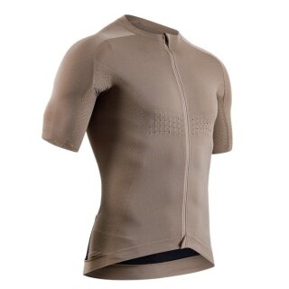 X-Bionic Bicycle Shirt Xceed Ride Jersey (Front Zip, Comfortable Fit) sand/beige Men's