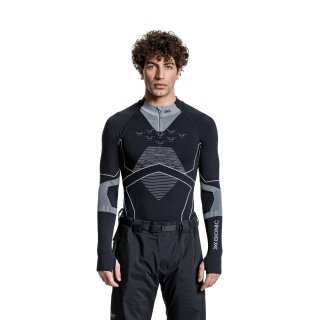 X-Bionic Functional Long Sleeve Shirt Energy Accumulator Light Half Zip Underwear black/grey Men's