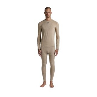 X-Bionic Functional Long Sleeve Shirt Mightywool Shirt LS (Merino Wool, warm) sand/beige Men's